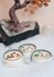 Gift sized Christmas trio in aluminiun - Over 20h burning time Crystal soy wax candles